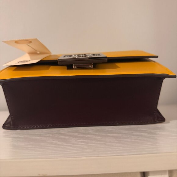 Tory Burch Bon Bon Color Block Mini Top Handle Bag- Yellow - Picture 5 of 8